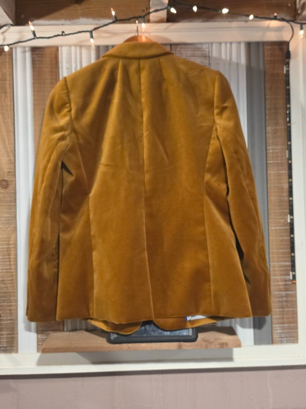 J Crew Gold Corduroy Blazer Striped Lining - Picture 6 of 8